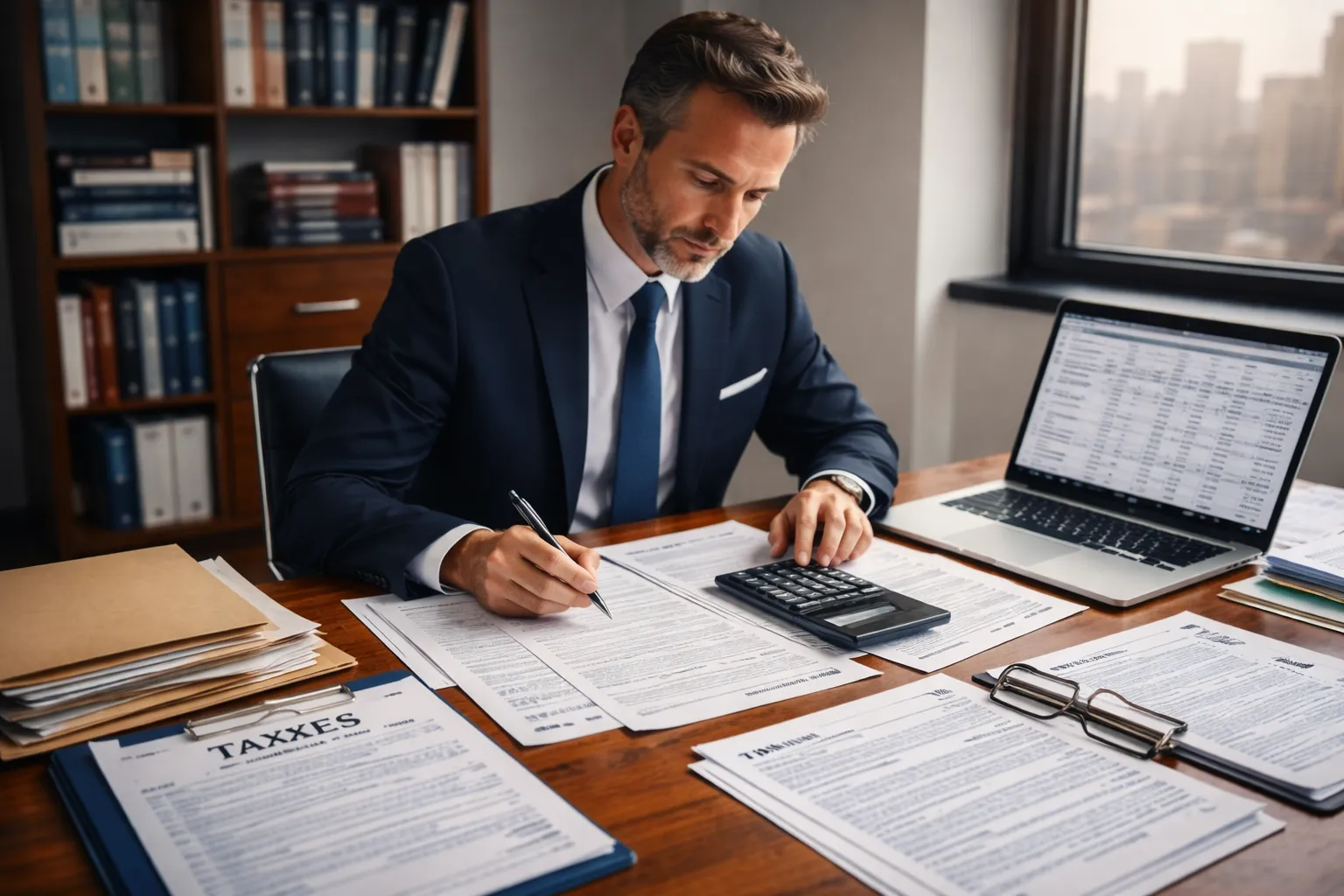 Traditional CPA workspace